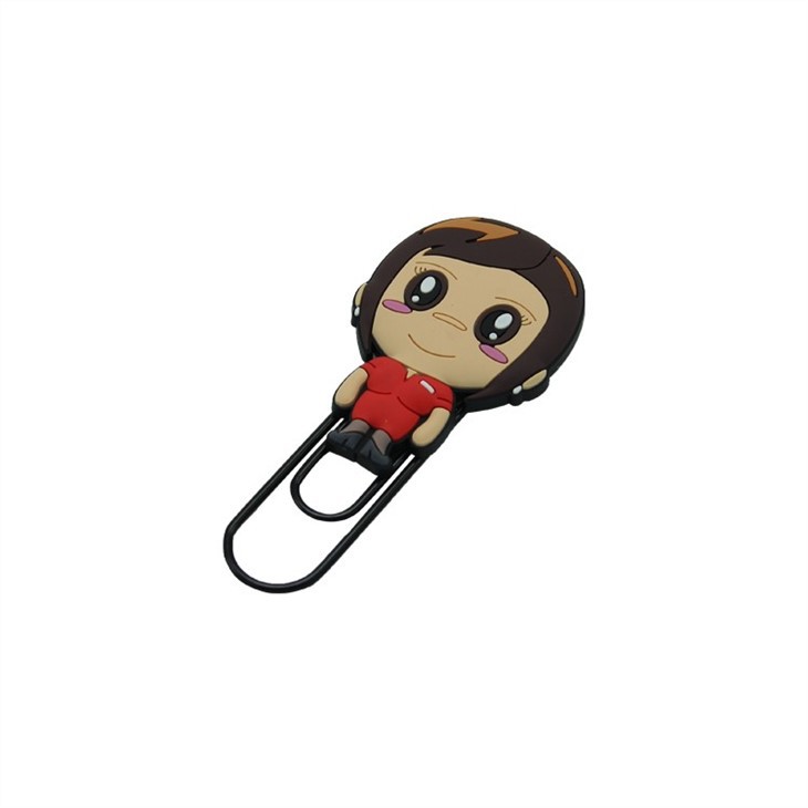 Cute 2D Soft PVC Cartoon Paper Clip