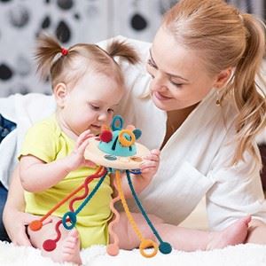 Montessori UFO Silicone Pulling Toy